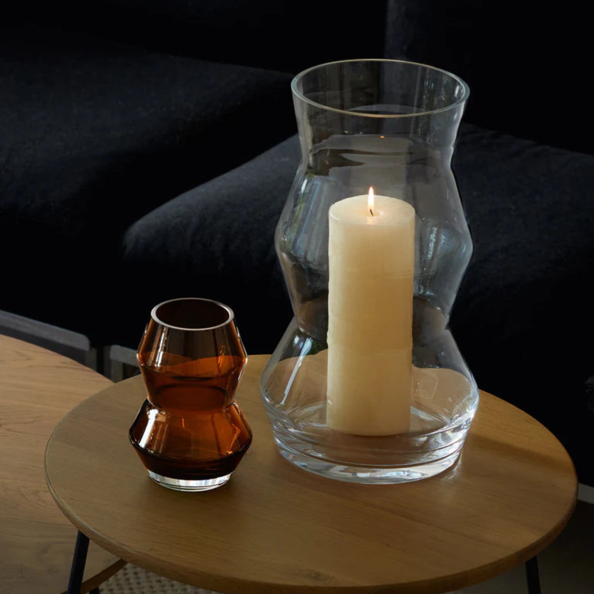 LSA Sculpt Brown Vase - Sculpt Vase Cognac 16CM Sterling Home 1