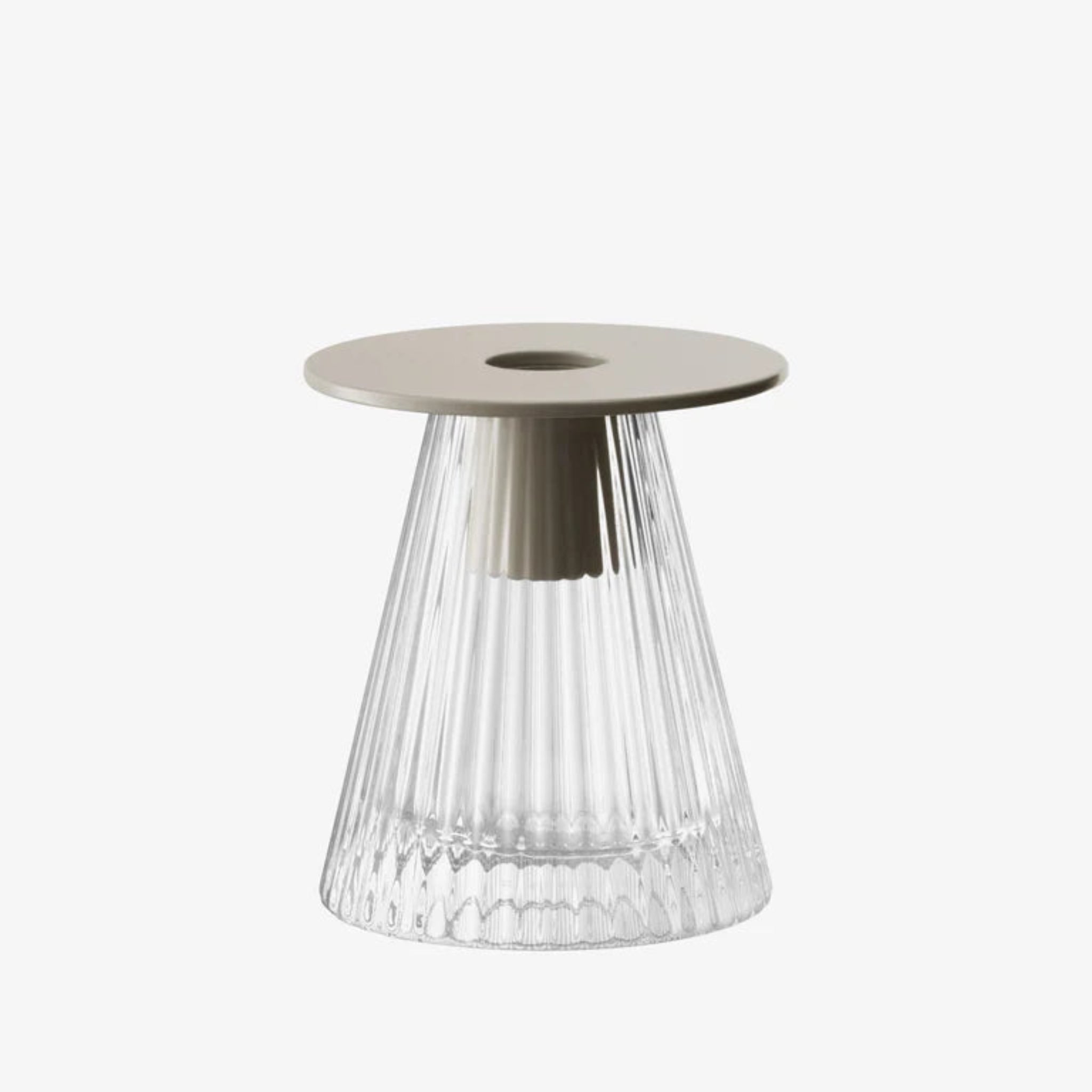 LSA Beacon Candleholder/Vase Grey 10CM - Beacon Candle Holder/Vase Clear/Grey 10CM Sterling Home 3