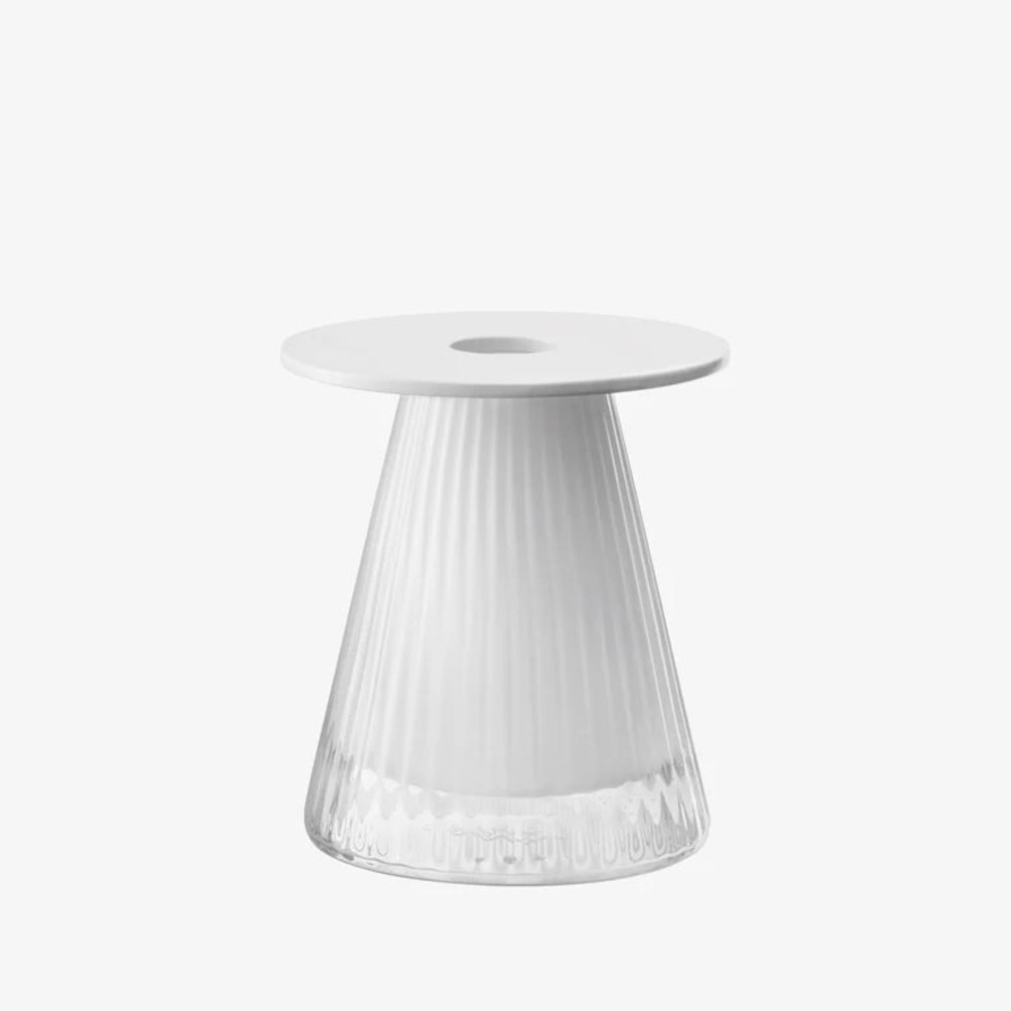 LSA Beacon Candle Holder/Vase White 10CM - Beacon Candle Holder/Vase White/Chalk White 10CM Sterling Home 2