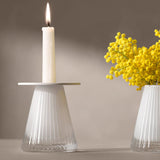LSA Beacon Candle Holder/Vase White 10CM
