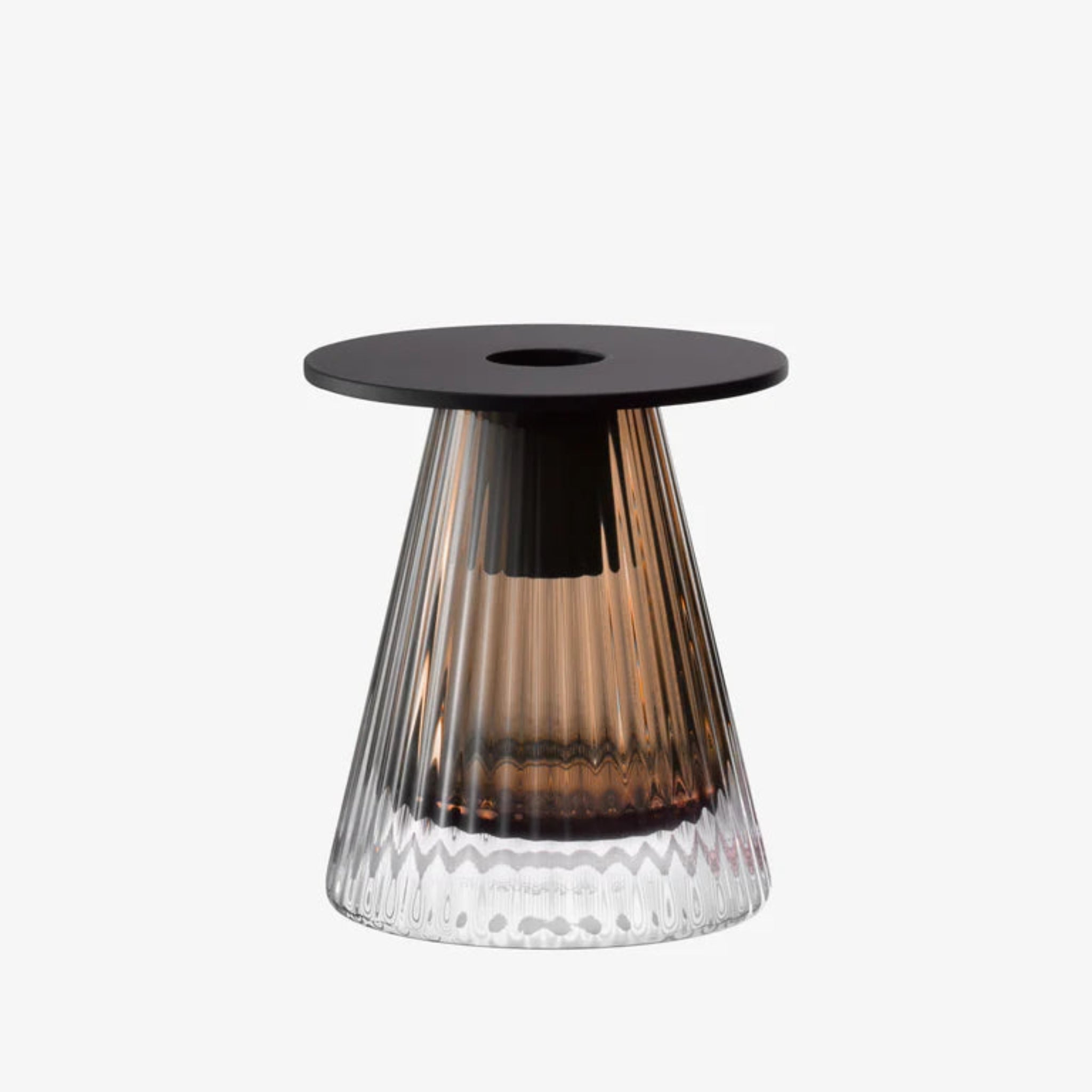 LSA Beacon Candleholder/Vase Black 10CM - Beacon Candle Holder/Vase Taupe/Jet Black 10CM Sterling Home 2