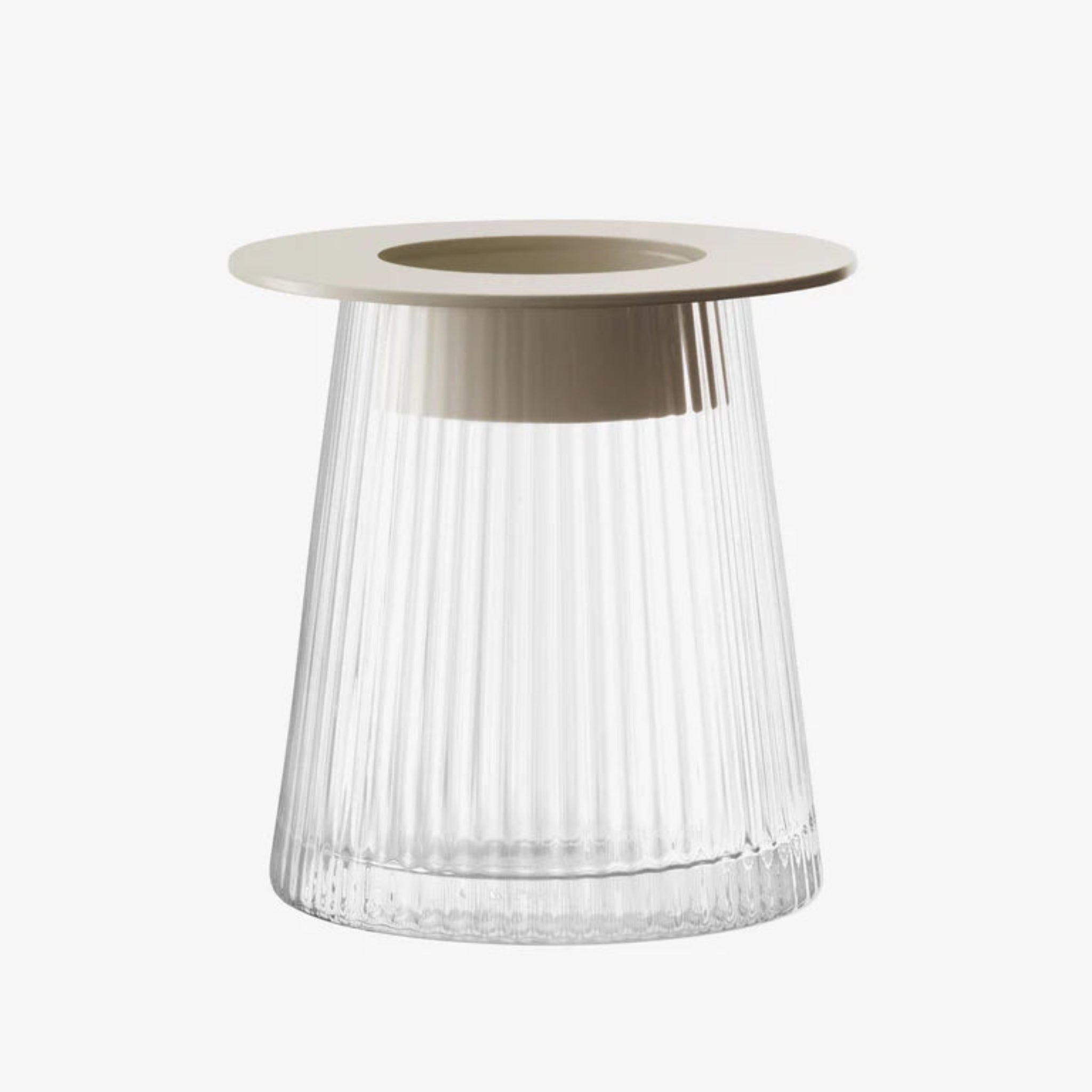LSA Beacon Lantern/Vase Clear And Grey 14CM - Beacon Lantern/Vase Clear/Concrete Grey 14CM Sterling Home 3