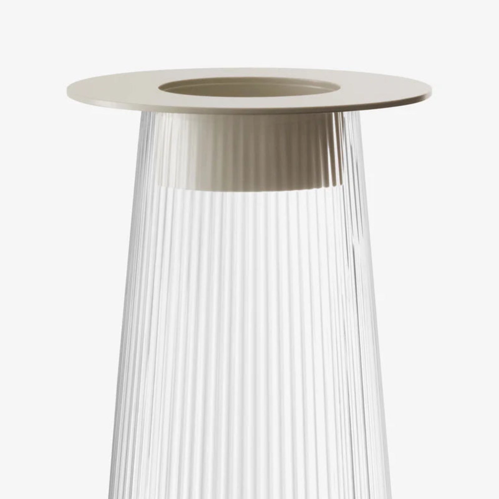 LSA Beacon Lantern/Vase Clear And Grey 30CM - Beacon Lantern/Vase Clear/Concrete Grey 30CM Sterling Home 3
