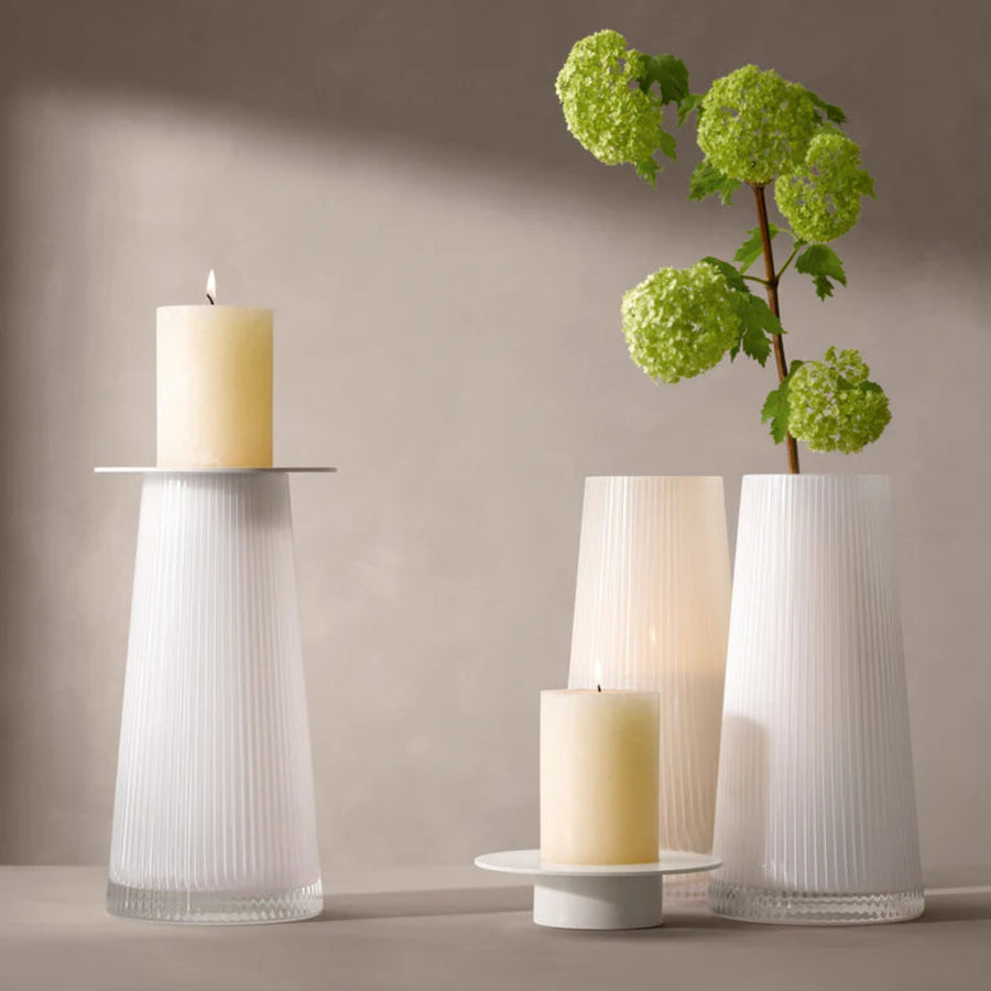 LSA Beacon Lantern/Vase White 30CM - Beacon Lantern/Vase White/Chalk White 30CM Sterling Home 2