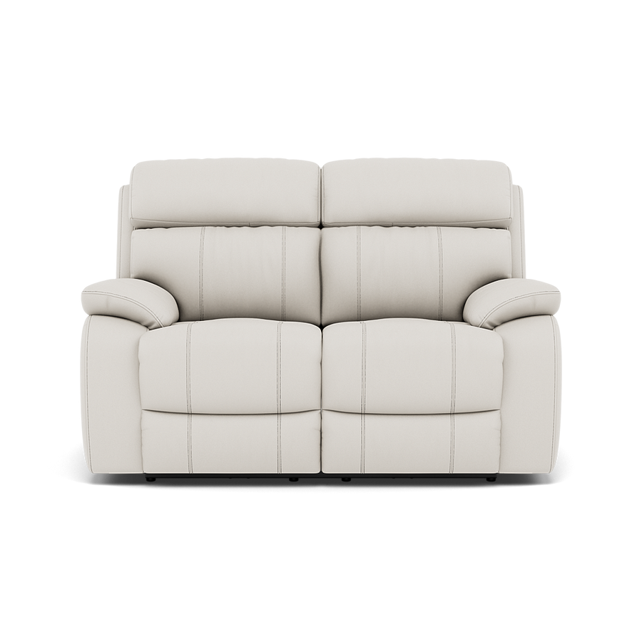 Galaxy 2 Seater Recliner Sofa - 2 Seater 2 Power Recliners Cat 25S - Power Recliner Sterling Home 1 NCS-744D STAR WHITE