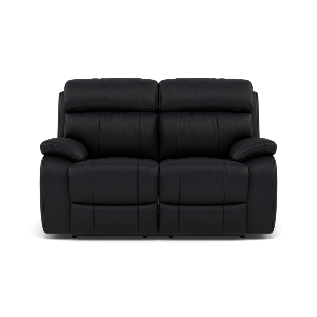 Galaxy 2 Seater Recliner Sofa - 2 Seater 2 Power Recliners Cat 25S - Power Recliner Sterling Home 12 NCS-023C BLACK