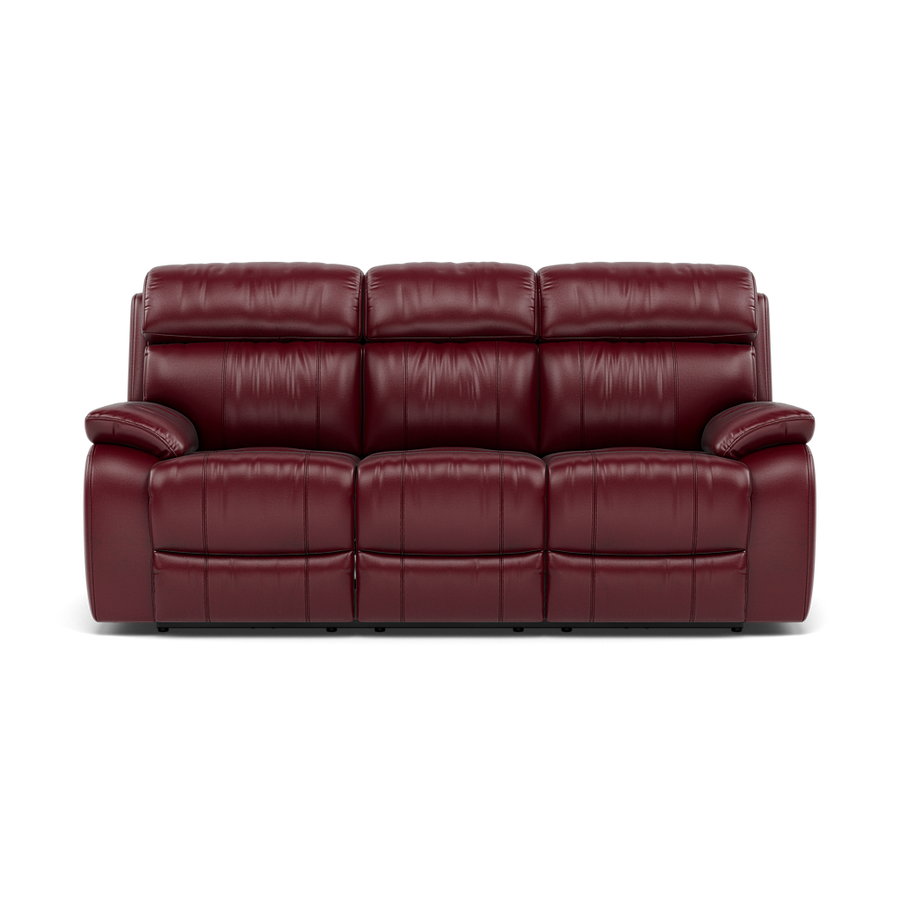 Galaxy 3 Seater Recliner Sofa - 3 Seater Sofa 2 Manual Recliners Cat 20S - Manual Recliner Sterling Home BVS-035C DEEP RED 1