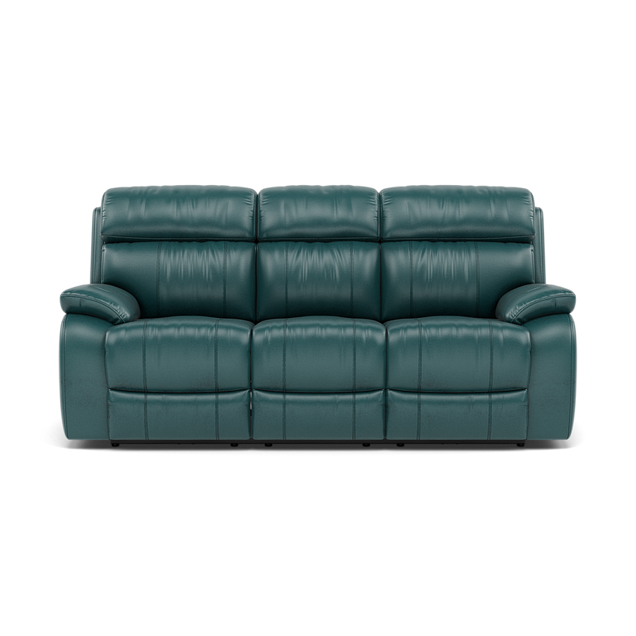 Galaxy 3 Seater Recliner Sofa - 3 Seater Sofa 2 Manual Recliners Cat 20S - Manual Recliner Sterling Home BVS-301E LAKE GREEN 2
