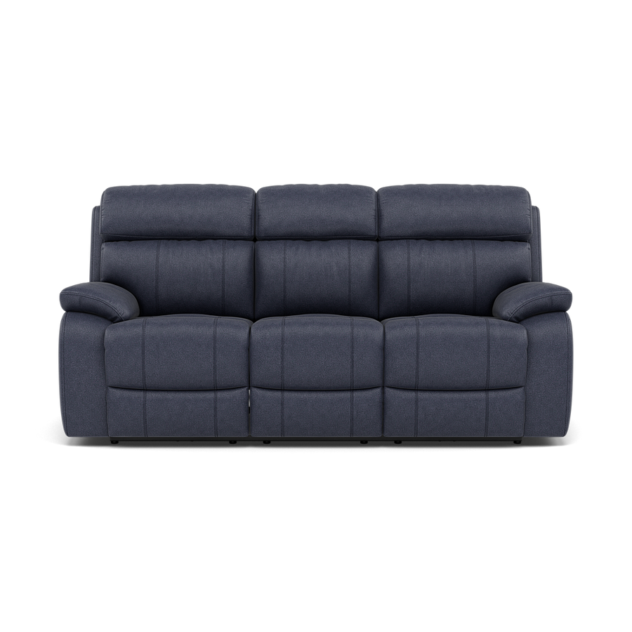 Galaxy 3 Seater Recliner Sofa - 3 Seater Sofa 2 Manual Recliners Fabric - Manual Recliner Sterling Home 1 BFA-BLJ-08 PACIFIC BLUE