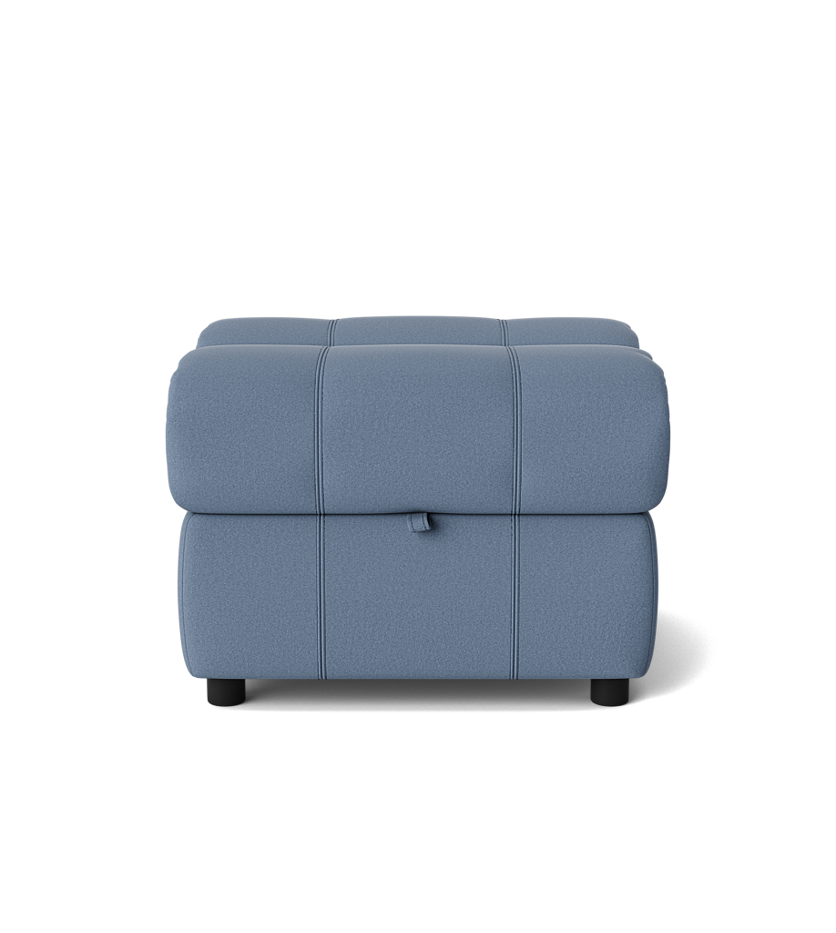 Galaxy Storage Footstool - Storage Foostool Fabric Footstools Sterling Home 11 BFA-MAD-08 PACIFIC BLUE