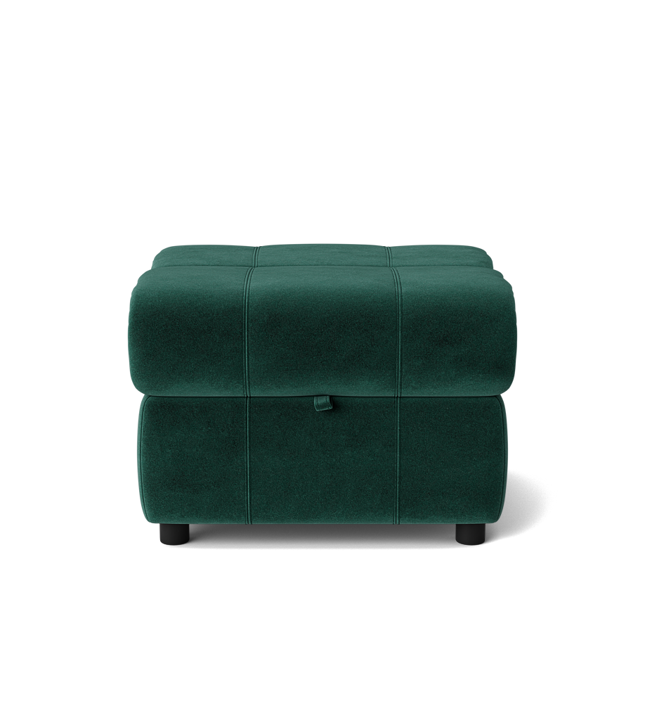 Galaxy Storage Footstool - Storage Foostool Fabric Footstools Sterling Home 17 FAB-MEG-37 EMERALD GREEN