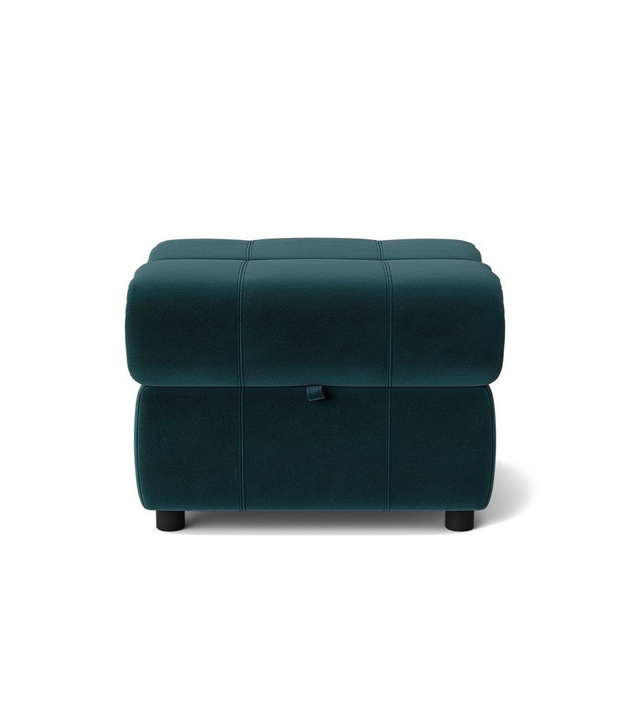 Galaxy Storage Footstool - Storage Foostool Fabric Footstools Sterling Home 16 FAB-MEG-36 LAKE GREEN