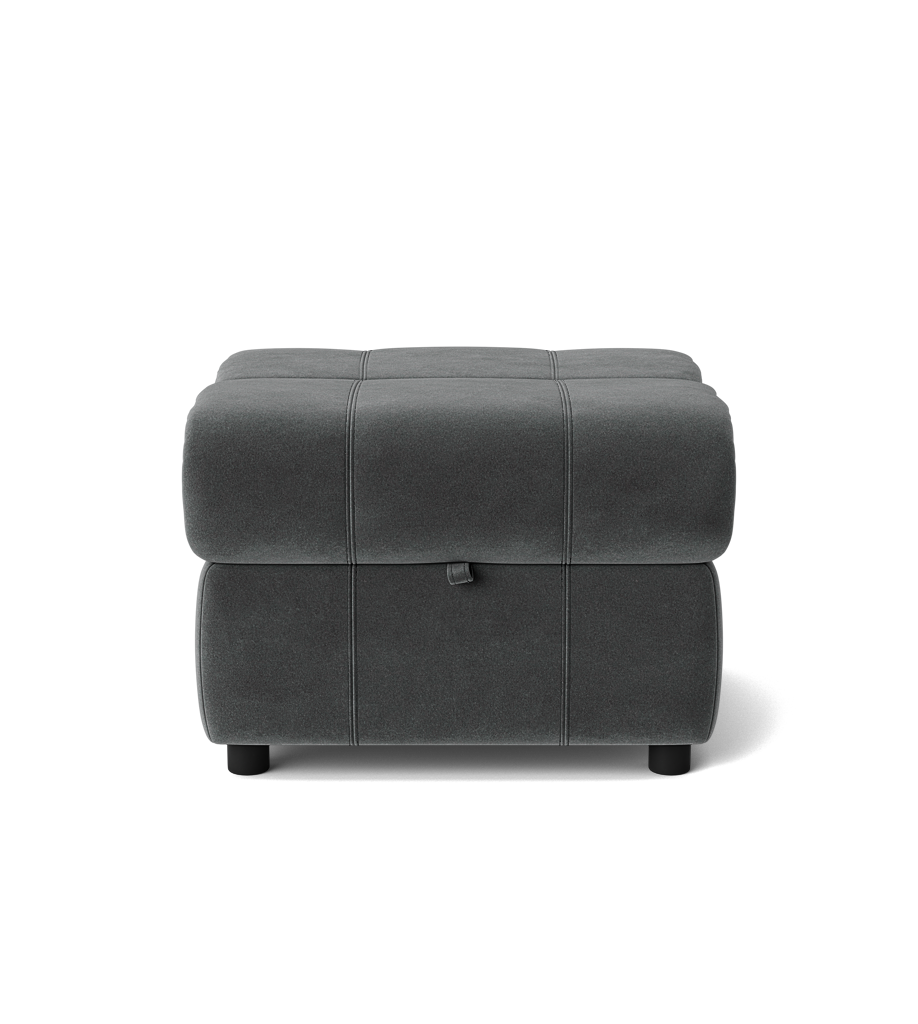 Galaxy Storage Footstool - Storage Foostool Fabric Footstools Sterling Home 14 FAB-MEG-20 PEWTER