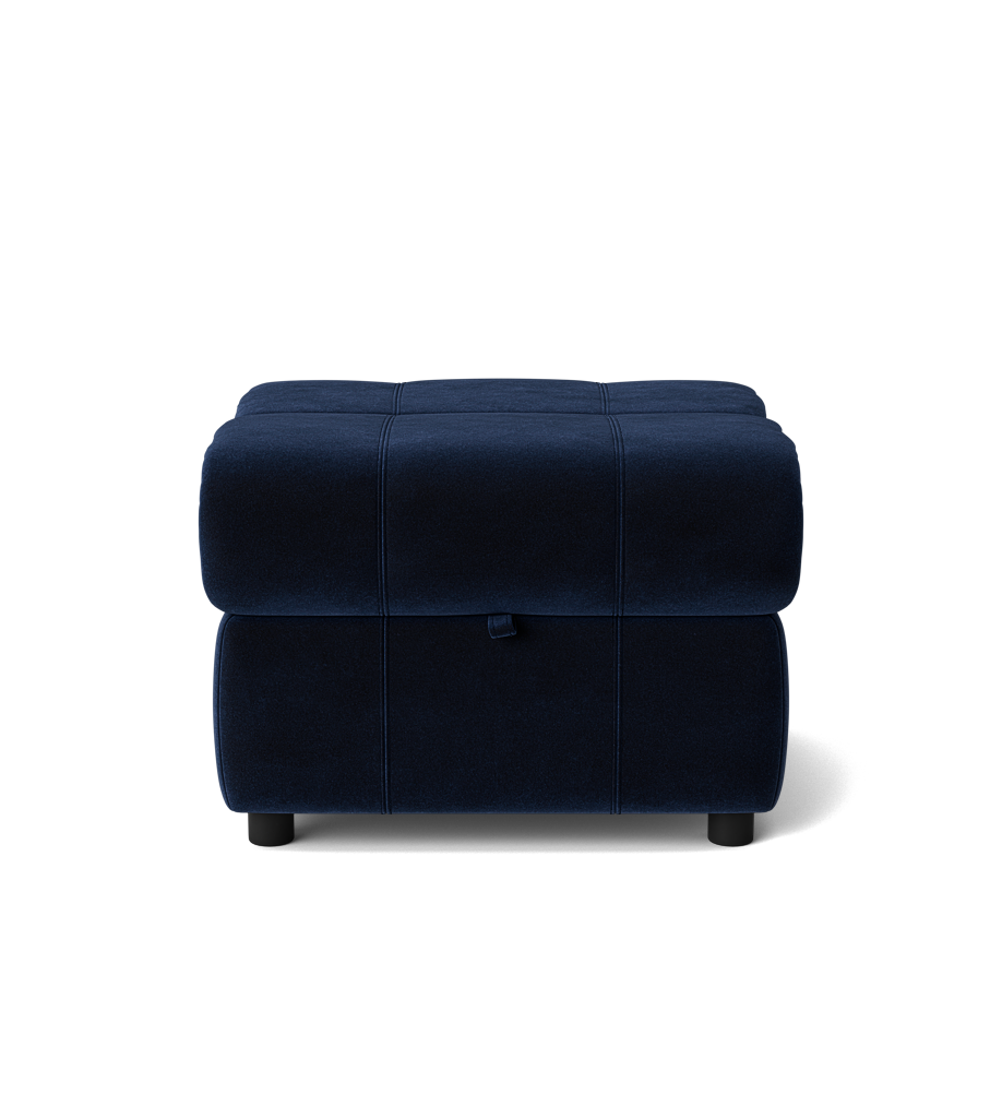 Galaxy Storage Footstool - Storage Foostool Fabric Footstools Sterling Home 15 FAB-MEG-28 NAVY