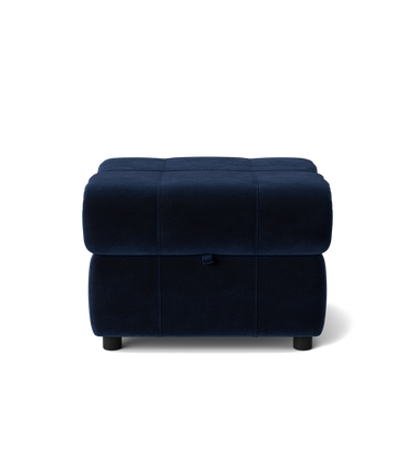 Galaxy Storage Footstool - Storage Foostool Fabric Footstools Sterling Home 17 FAB-MEG-28 NAVY