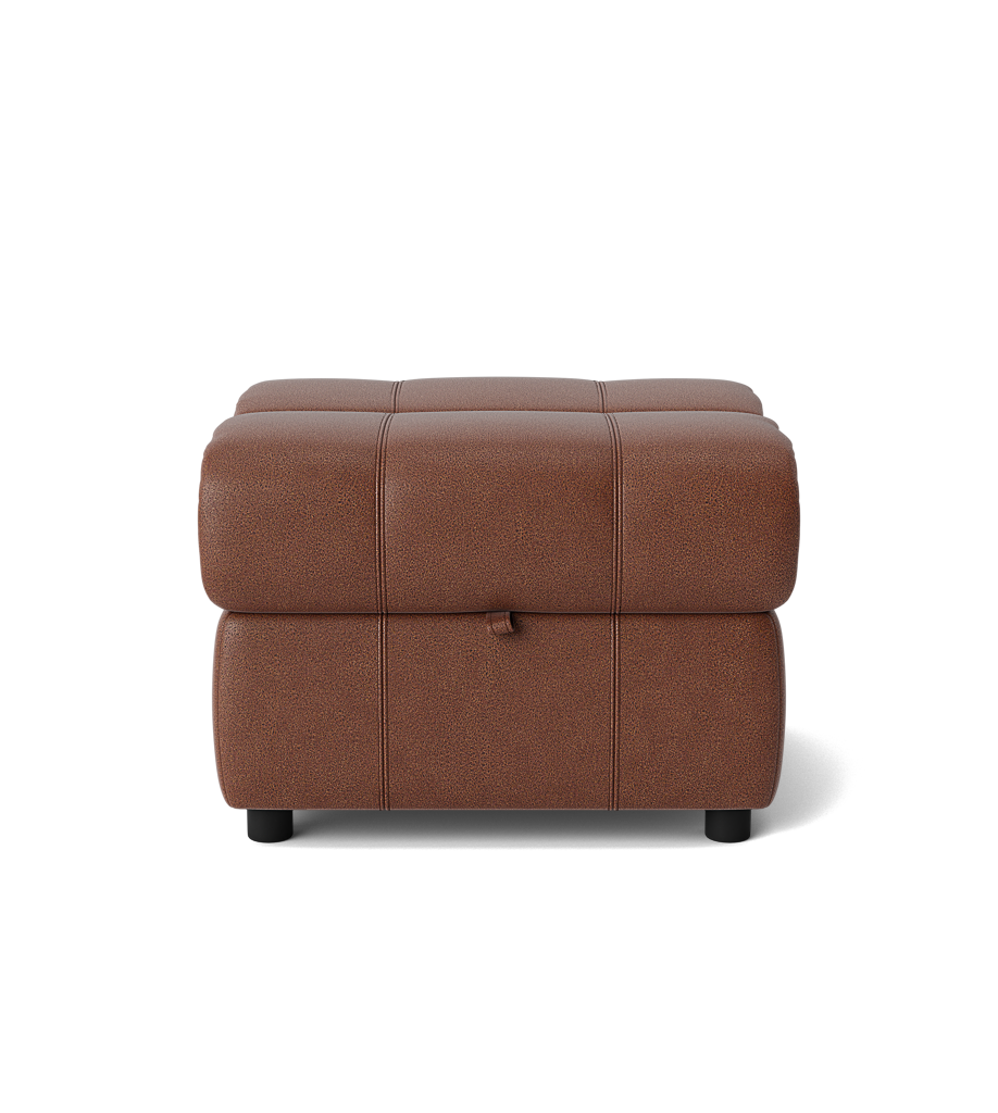 Galaxy Storage Footstool - Storage Foostool Fabric Footstools Sterling Home 7 BFA-BLJ-05 HAZELNUT