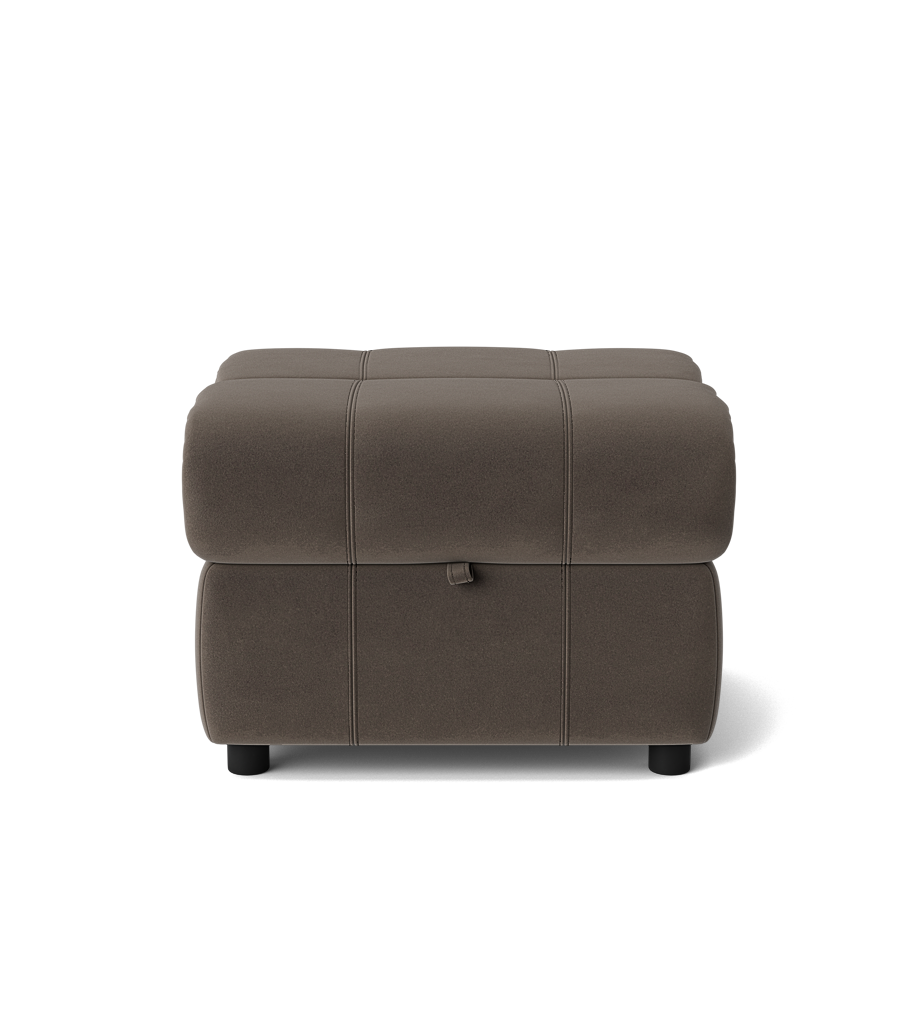 Galaxy Storage Footstool - Storage Foostool Fabric Footstools Sterling Home 13 FAB-MEG-51 DK TAUPE