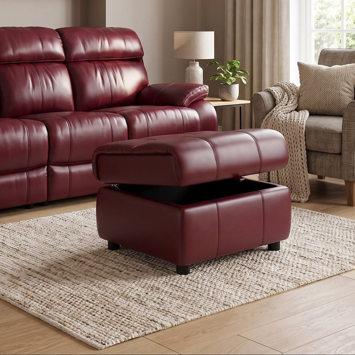 Galaxy Storage Footstool - Storage Foostool Fabric Footstools Sterling Home 2