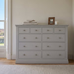 Aria Grey 4 Over 6 Drawer Chest - 4 Over 6 Chest Light Grey Chests of Drawers Sterling Home 2