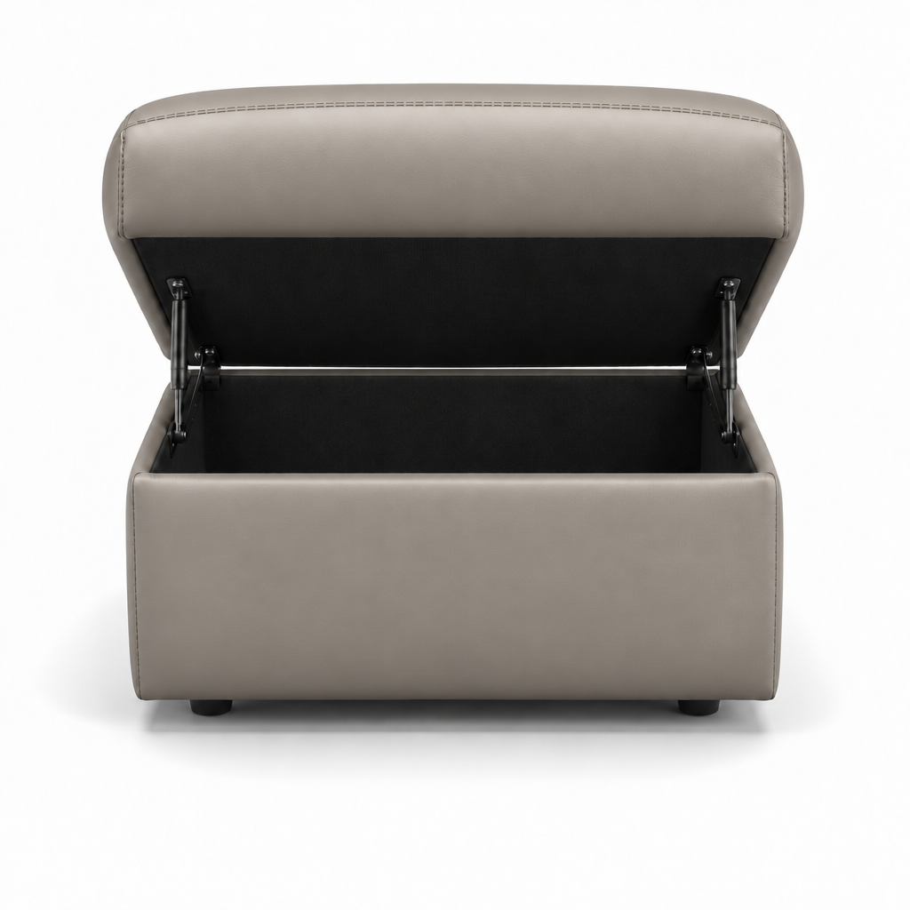 Nicoletti Vivaldi Storage Footstool - Ottoman Holder CK Botero — Botero 2152 Taupe, gallery image 2
