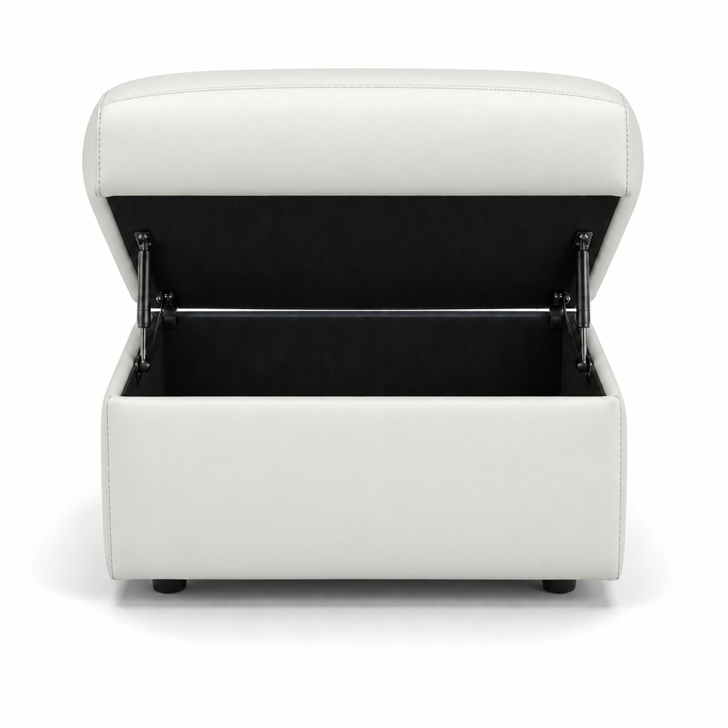 Nicoletti Vivaldi Storage Footstool - Ottoman Holder CB Torello — Torello PS Bianco 93, gallery image 1