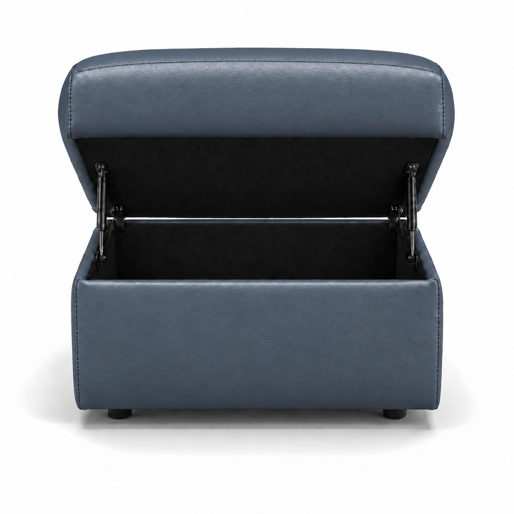 Nicoletti Vivaldi Storage Footstool - Ottoman Holder CB Torello — Torello PS Blu -S 81, gallery image 2