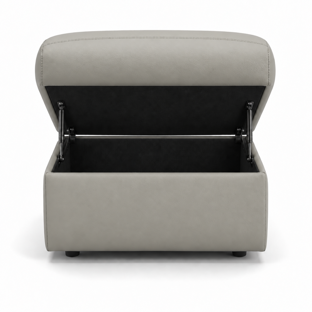 Nicoletti Vivaldi Storage Footstool - Ottoman Holder CB Torello — Torello PS Tortora 328, gallery image 1