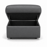 Nicoletti Vivaldi Storage Footstool - Ottoman Holder CB Torello — Torello PS Grigio Scuro 327, gallery image 1