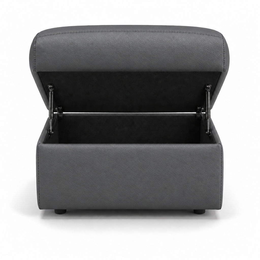 Nicoletti Vivaldi Storage Footstool - Ottoman Holder CB Torello — Torello PS Grigio Scuro 327, gallery image 1
