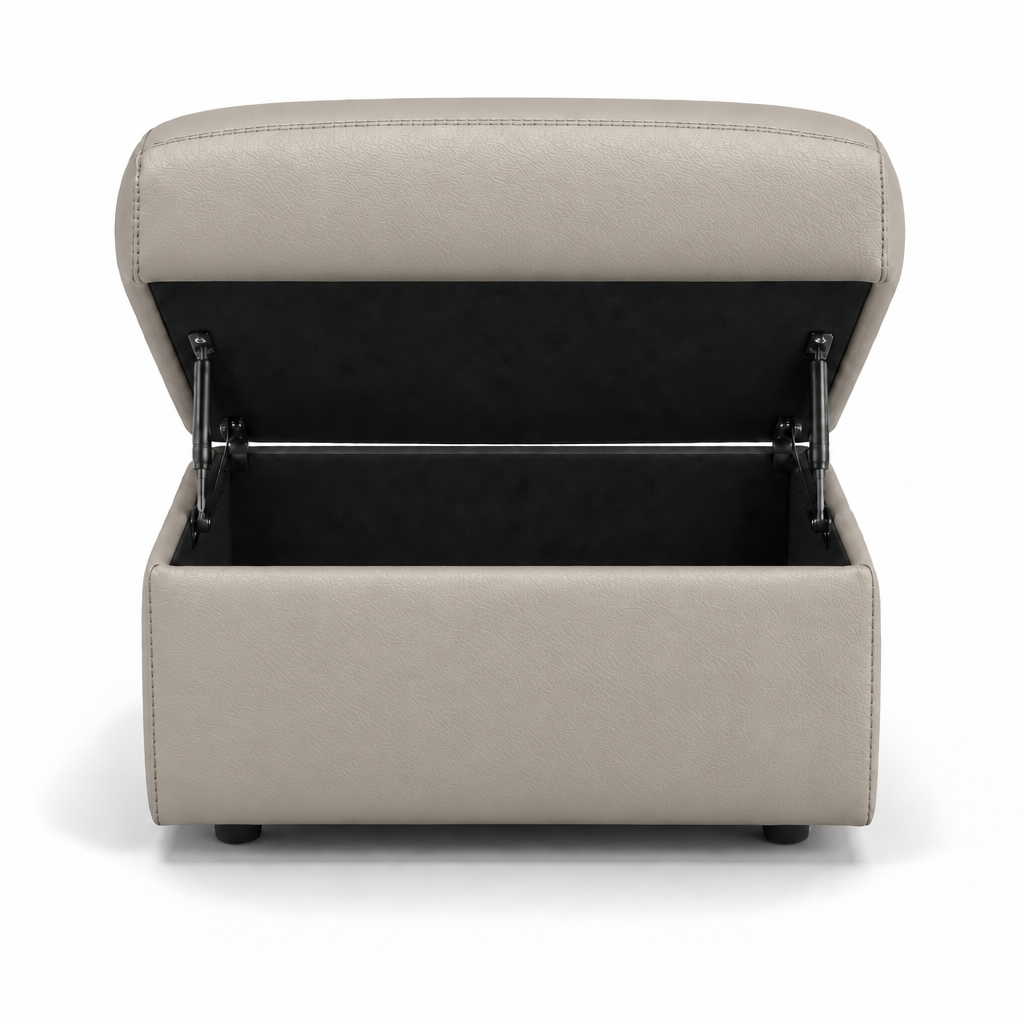 Nicoletti Vivaldi Storage Footstool - Ottoman Holder CB Torello — Torello PS 312 Taupe, gallery image 1