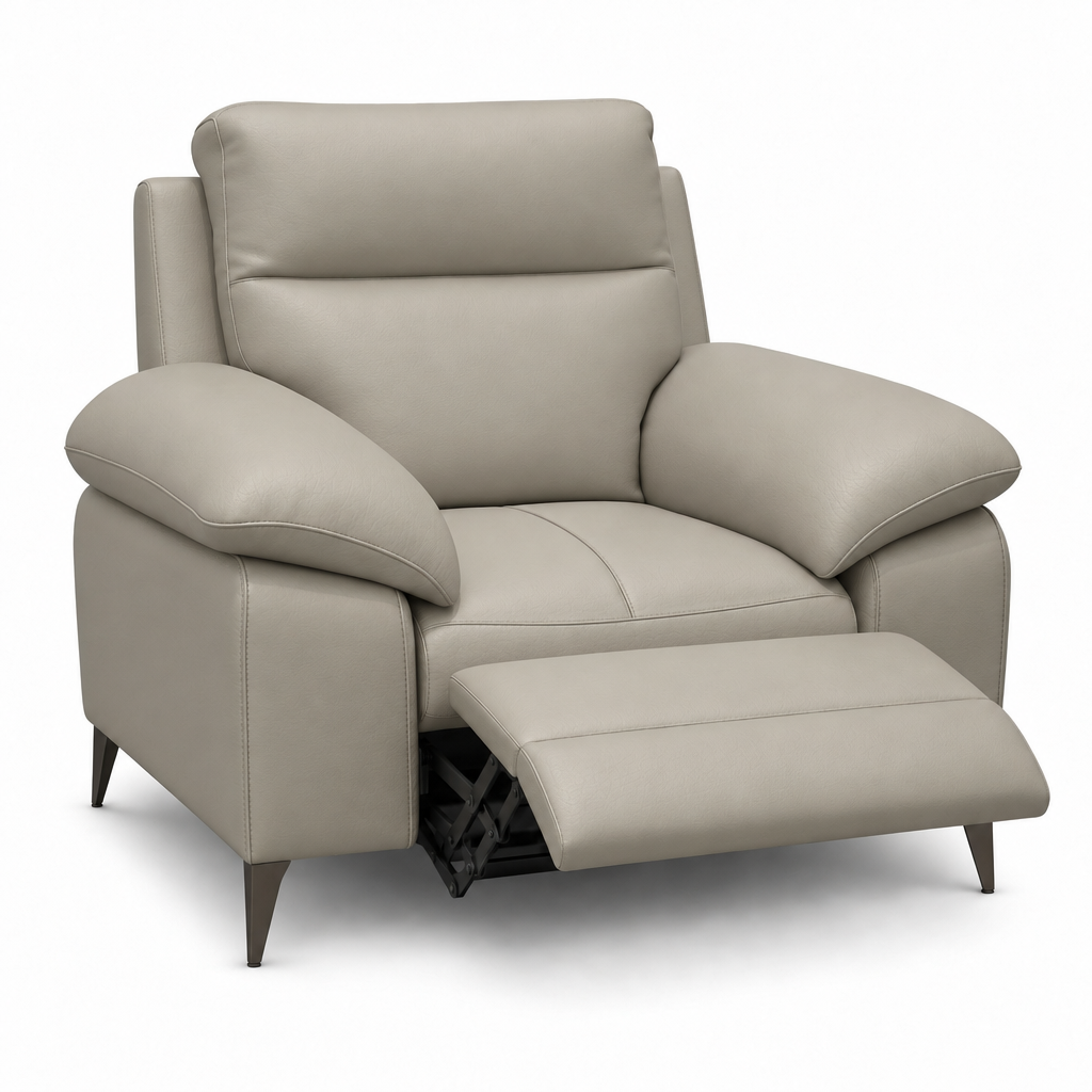 Nicoletti Vivaldi Recliner Armchair On Legs  - Power Recliner Chair on Legs CB Torello - Power Recliner with USB-C