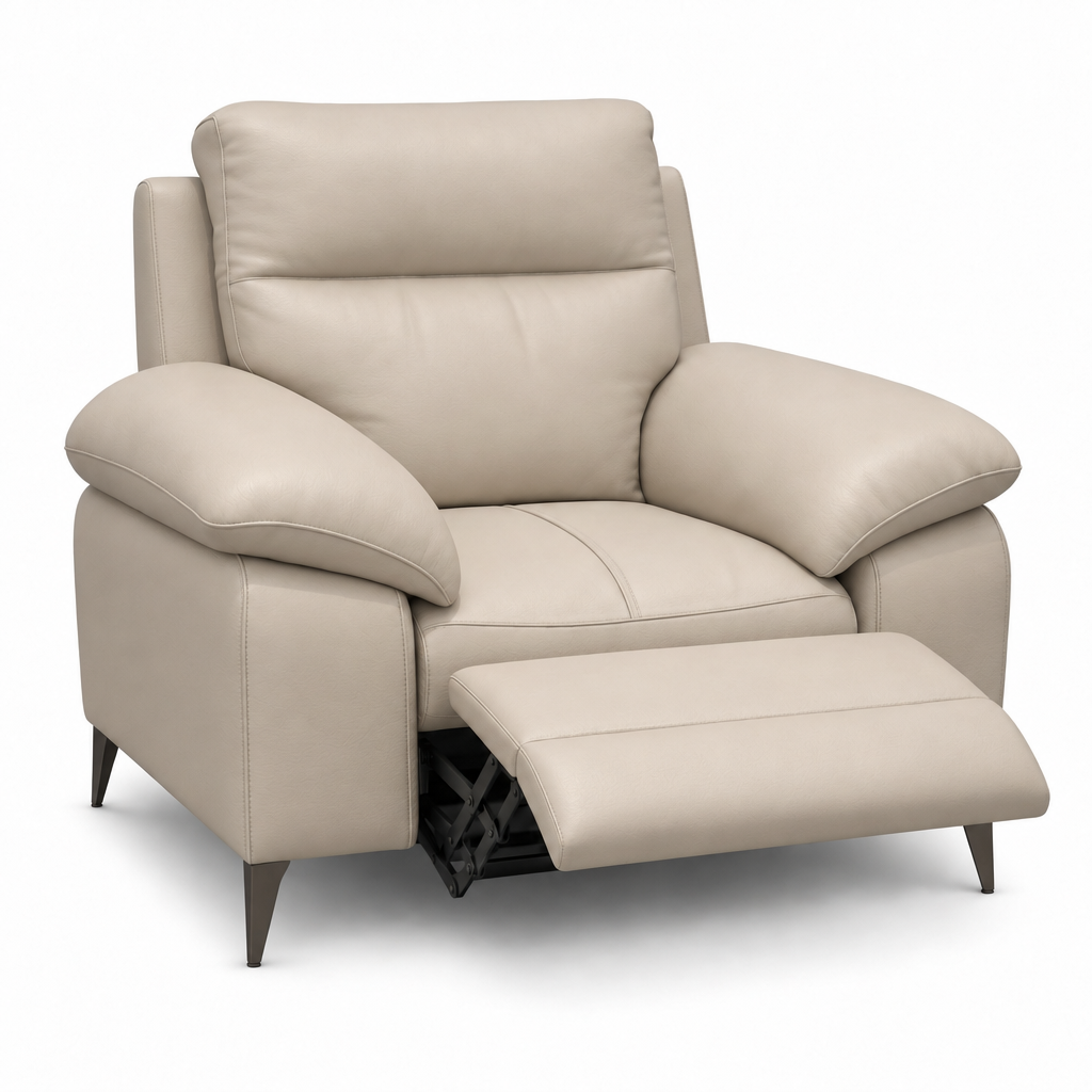 Nicoletti Vivaldi Recliner Armchair On Legs  - Power Recliner Chair on Legs CB Torello - Power Recliner with USB-C