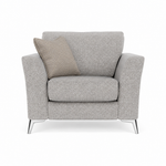 Chilton Armchair - Chair Fabric Armchairs Sterling Home 6 Chrome Feet Barley Clay