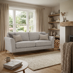 Chilton 3 Seater Sofa - 3 Seater Sofa Fabric — Smoke Feet / Barley Clay, gallery image 4