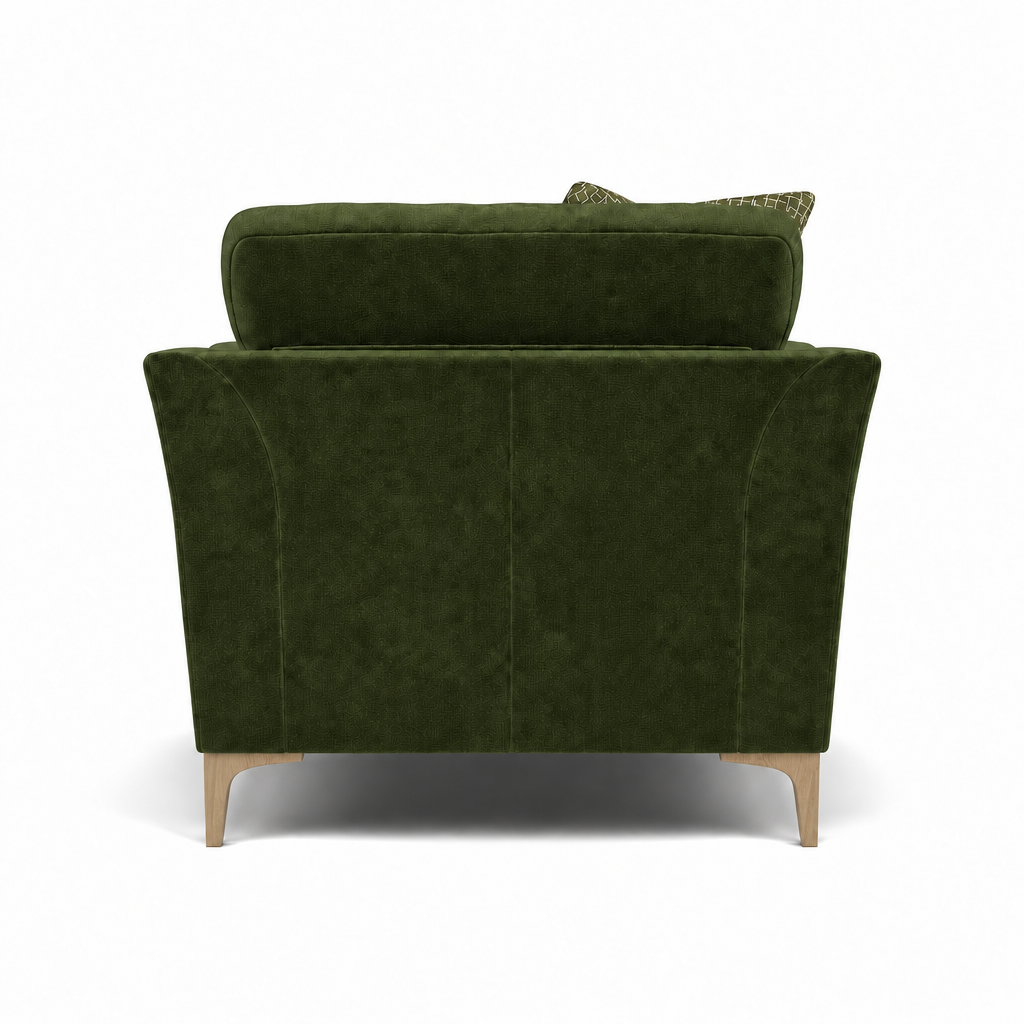 Tulip Armchair - Chair Fabric — Manhattan Conifer/Avana Cream/Lattice Olive / Light, gallery image 3