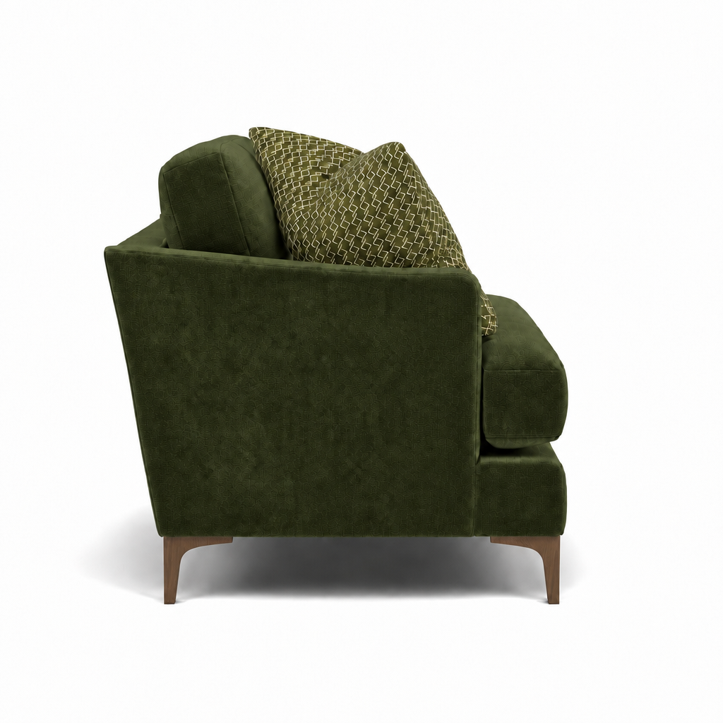 Tulip Armchair - Chair Fabric — Manhattan Conifer/Avana Cream/Lattice Olive / Smoke, gallery image 2
