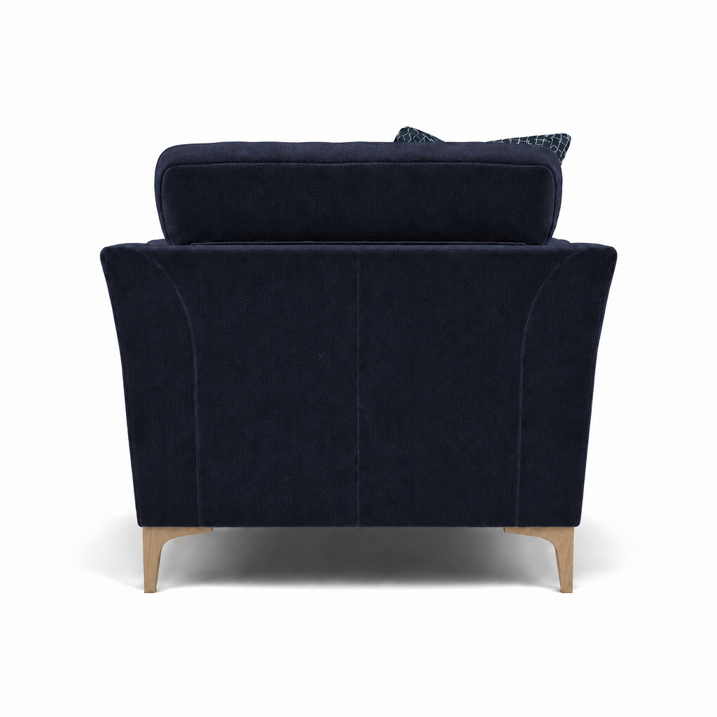 Tulip Armchair - Chair Fabric — Manhattan Ink/Avana Aqua/Lattice Marine / Light, gallery image 2