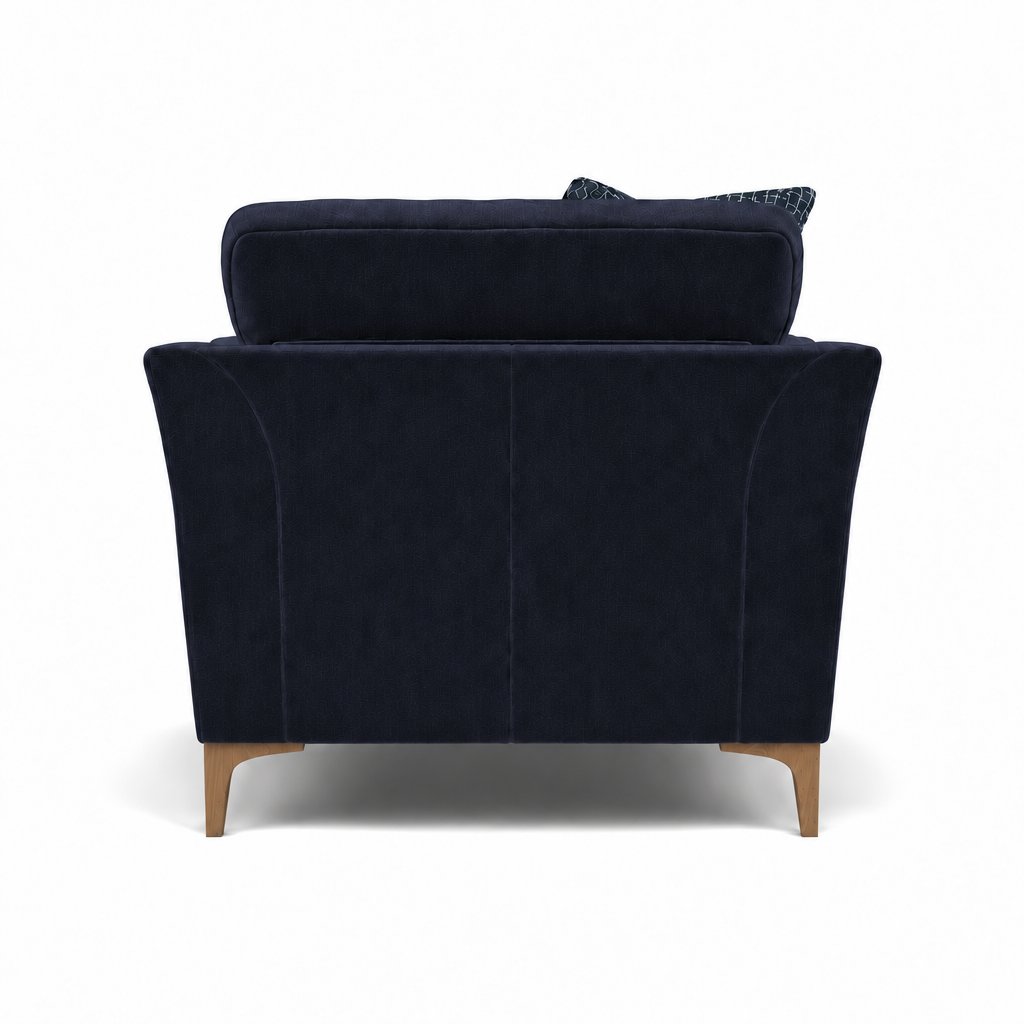 Tulip Armchair - Chair Fabric — Manhattan Ink/Avana Aqua/Lattice Marine / Smoke, gallery image 3