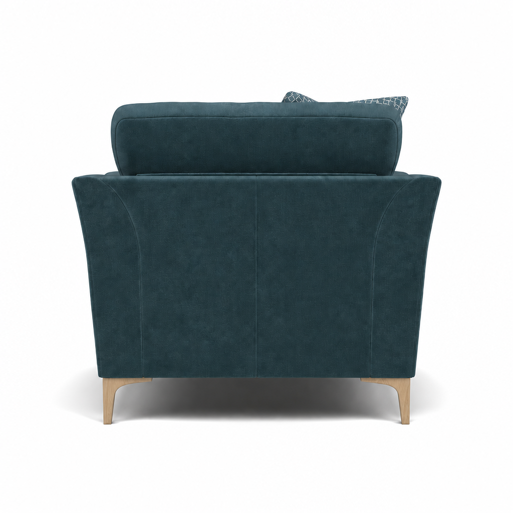 Tulip Armchair - Chair Fabric — Manhattan Airforce/Avana Cream/Lattice Haze / Light, gallery image 2