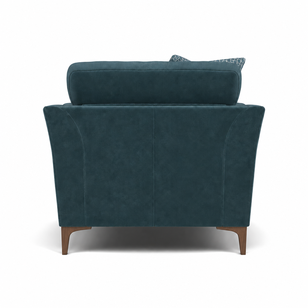 Tulip Armchair - Chair Fabric — Manhattan Airforce/Avana Cream/Lattice Haze / Smoke, gallery image 2