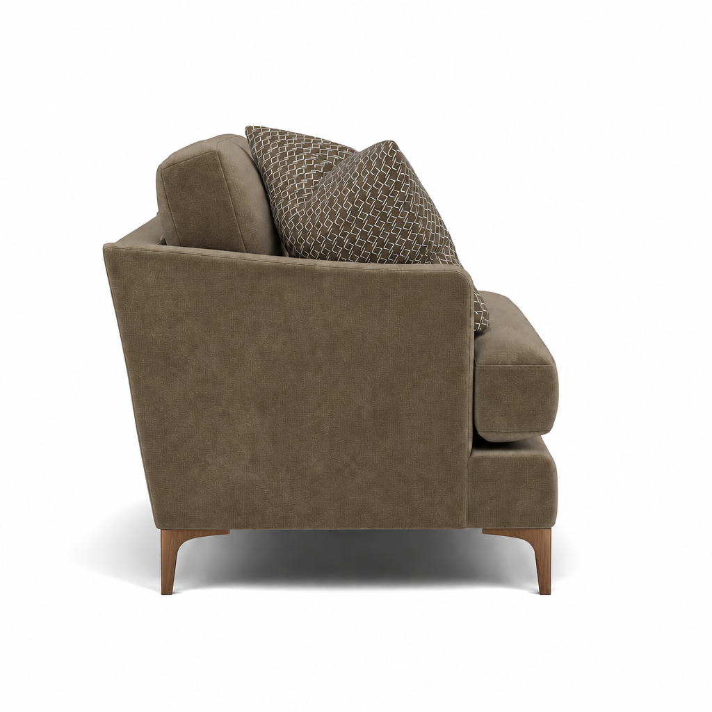 Tulip Armchair - Chair Fabric — Manhattan Acorn/Avana Platinum/Lattice Bronze / Smoke, gallery image 1