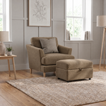 Tulip Armchair - Chair Fabric — Manhattan Acorn/Avana Platinum/Lattice Bronze / Light, gallery image 3