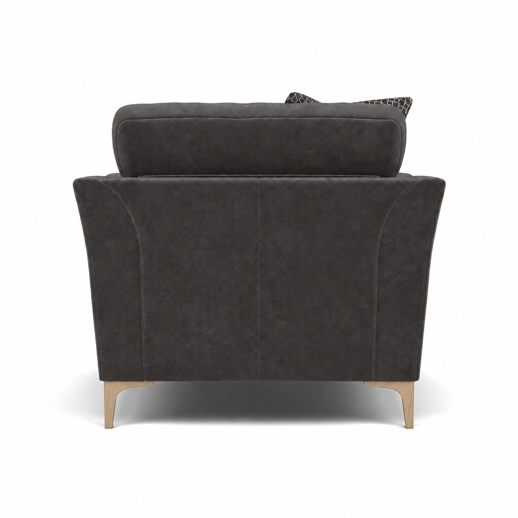 Tulip Armchair - Chair Fabric — Manhattan Asphalt/Avanna Steel/Lattice Steel / Light, gallery image 2