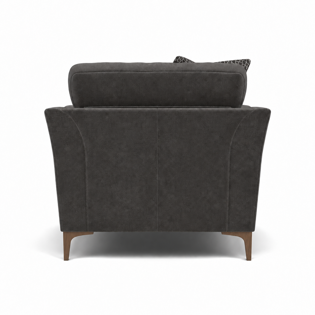 Tulip Armchair - Chair Fabric — Manhattan Asphalt/Avanna Steel/Lattice Steel / Smoke, gallery image 2