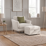 Tulip Armchair - Chair Fabric — Avana Cream/Lattice Olive/Manhattan Conifer / Smoke, gallery image 3