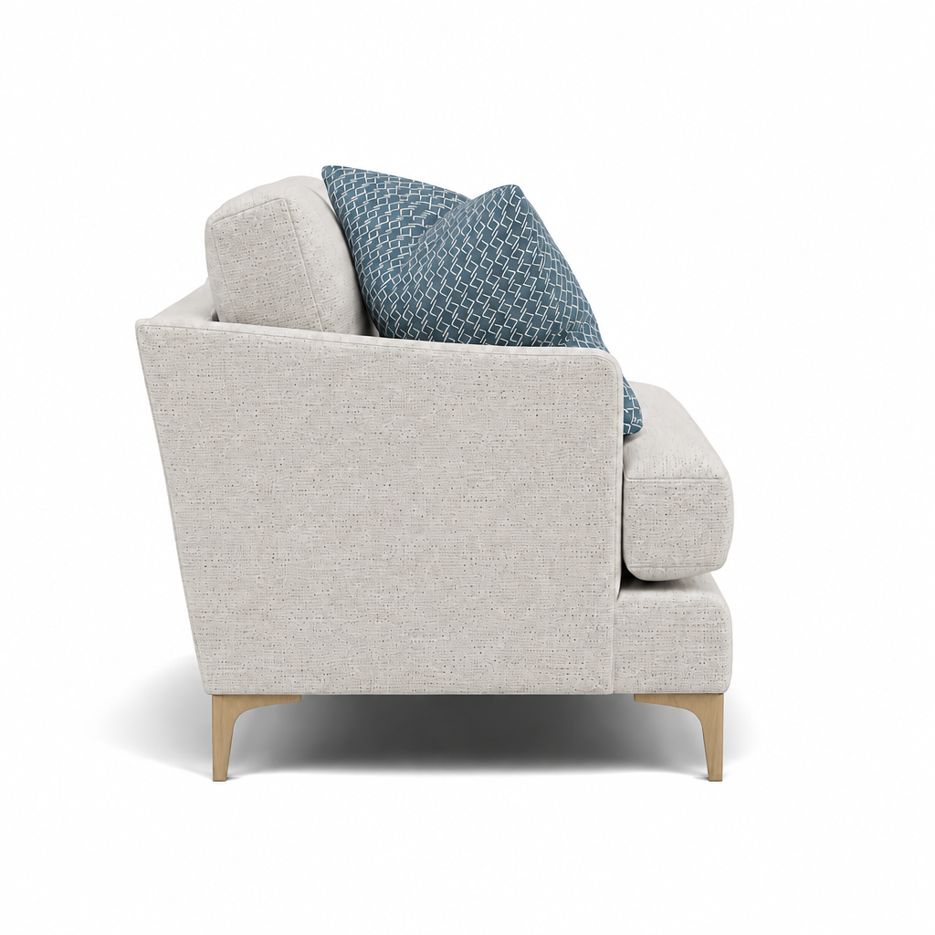 Tulip Armchair - Chair Fabric — Avana Cream/Lattice Haze/Manhattan Airforce / Light, gallery image 1