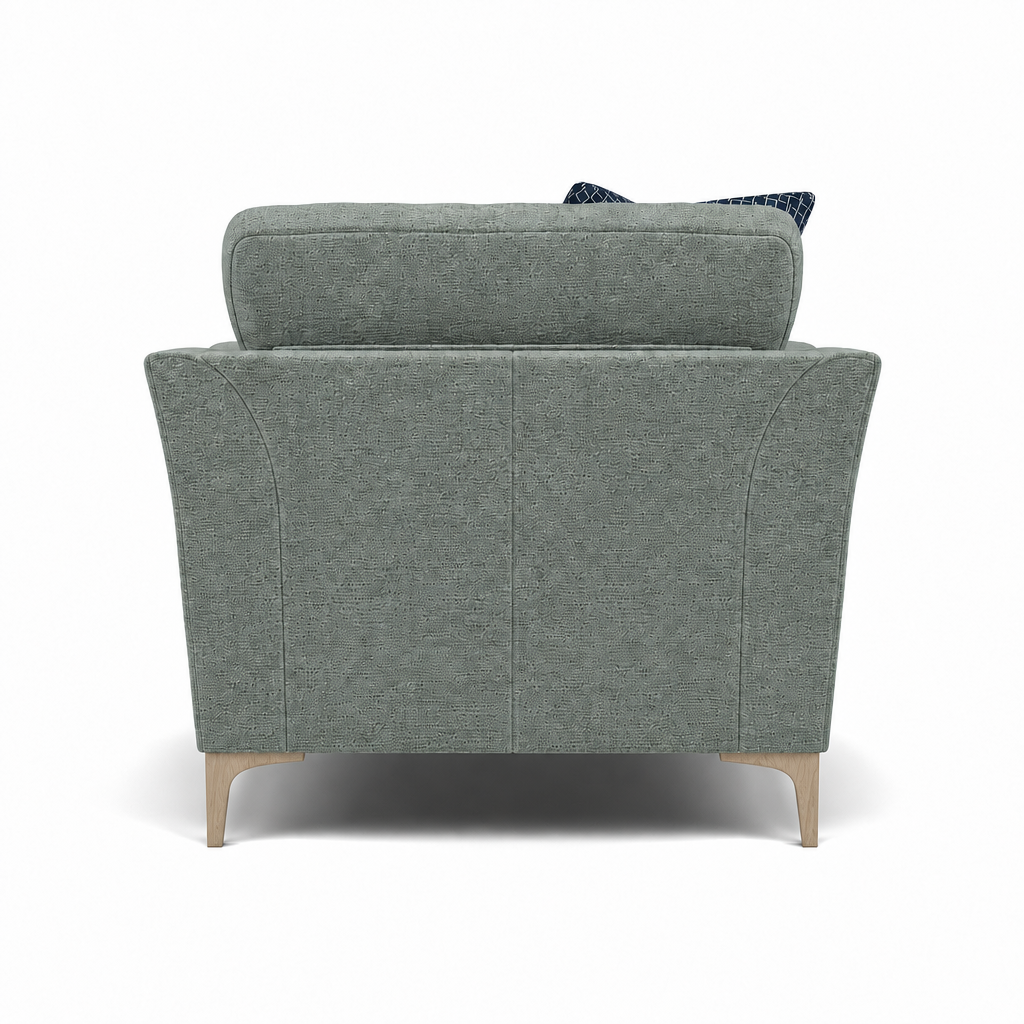 Tulip Armchair - Chair Fabric — Avana Aqua/Lattice Marine/Manhattan Ink / Light, gallery image 2