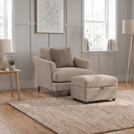 Tulip Armchair - Chair Fabric — Avana Platinum/Lattice Bronze/Manhattan Acorn / Smoke, gallery image 3