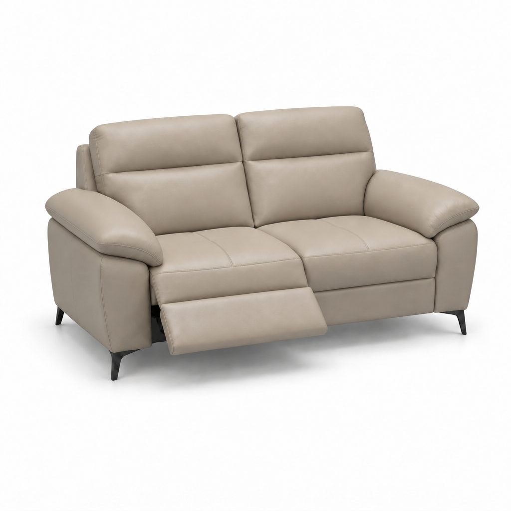 Nicoletti Vivaldi 2 Seater Recliner Sofa On Legs - 2 Seater Double Power Recliner on Legs CK Botero - Power Recliner with USB-C 2 Seater Sofas Sterling Home 5 Botero 2152 Taupe