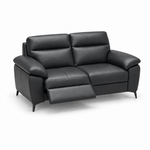 Nicoletti Vivaldi 2 Seater Recliner Sofa On Legs - 2 Seater Double Power Recliner on Legs CK Botero - Power Recliner with USB-C 2 Seater Sofas Sterling Home 7 Botero 2154 Nero